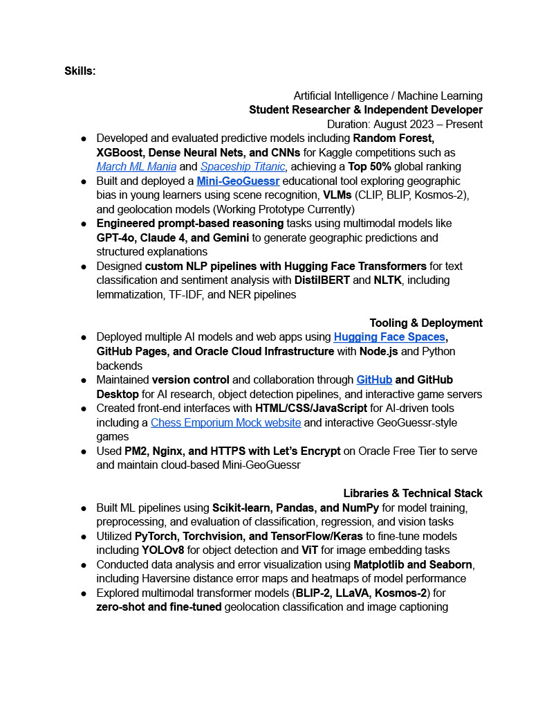 Resume Page 2